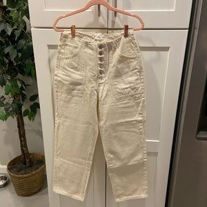 Mango Cream Colored Jeans / Size US 4 / New